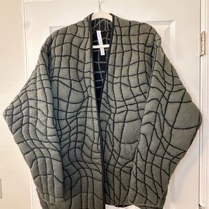 Lulu lemon quilted cardigan worn lightly